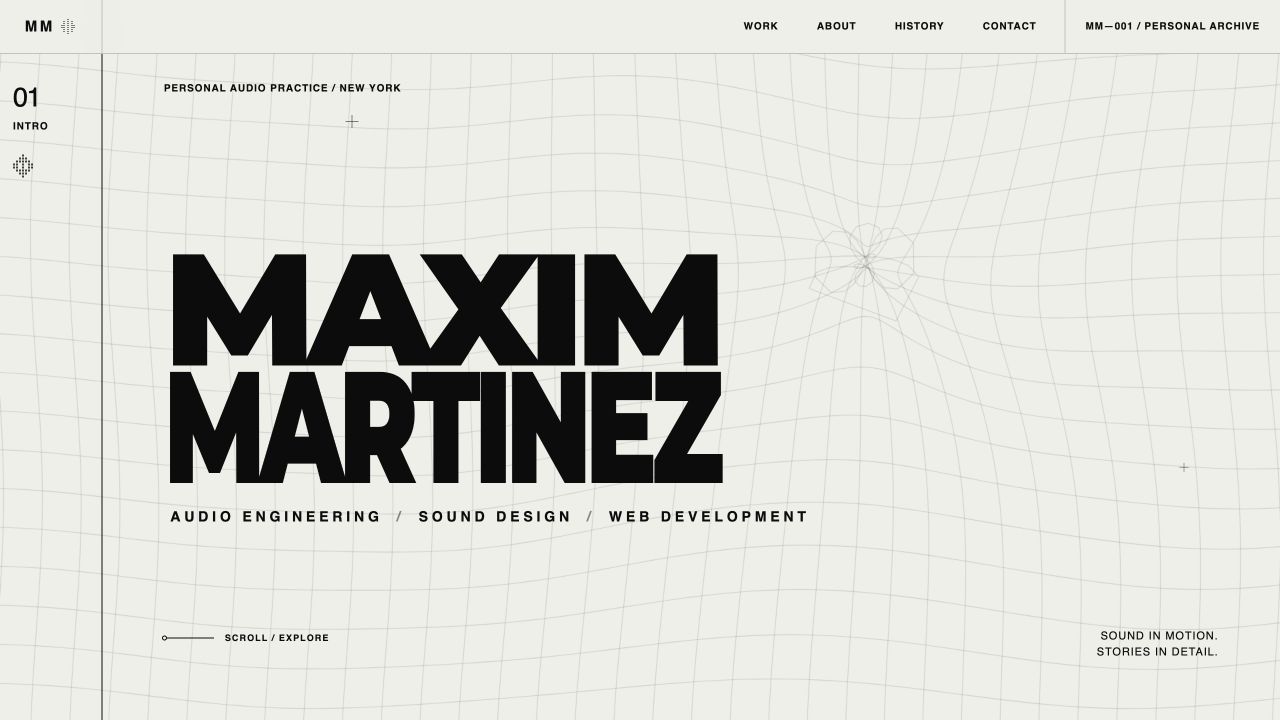 MAXIM MARTINEZ website preview