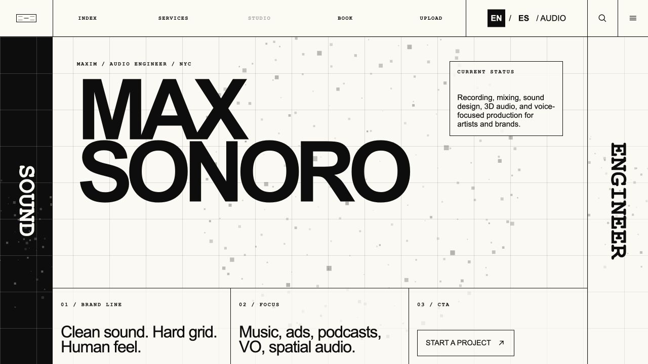 MAXSONORO website preview